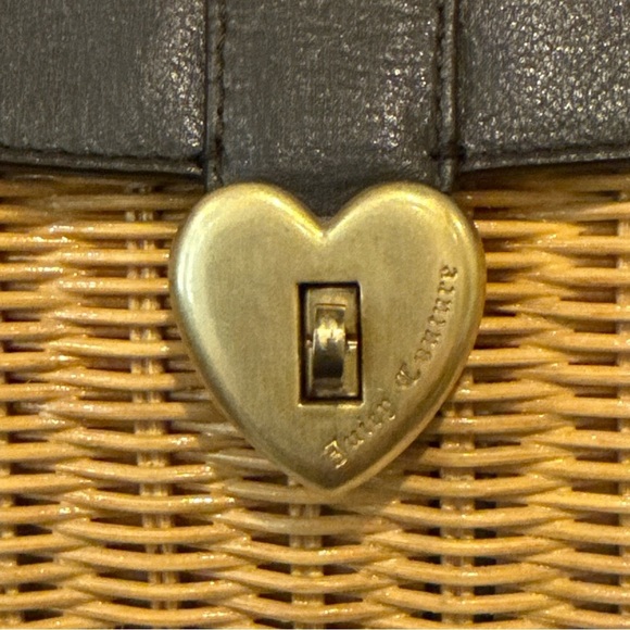 Juicy Couture Wicker Rattan Basket Bag Purse Brown Leather Trim Y2K Vintage NWOT - Picture 3 of 12